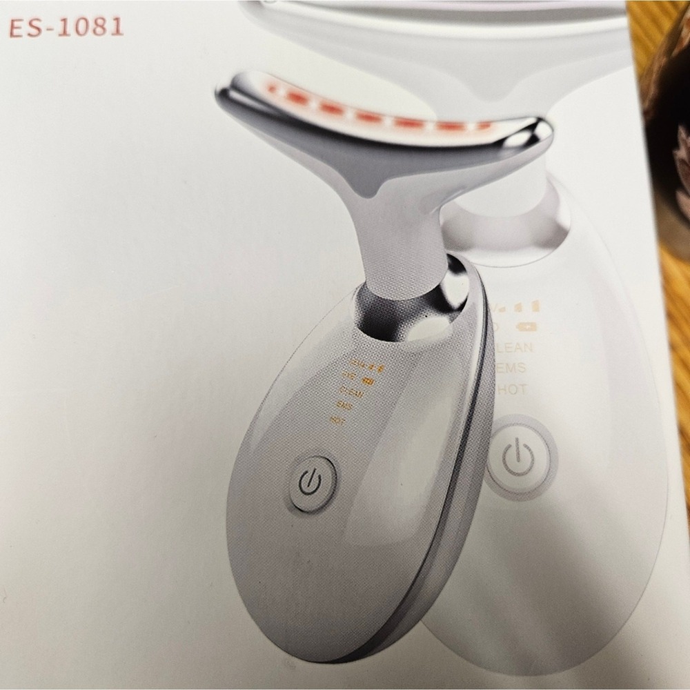 Wrinkles Reducing Instrument ES-1081 Neck Face Device White EMS Ultrasonic